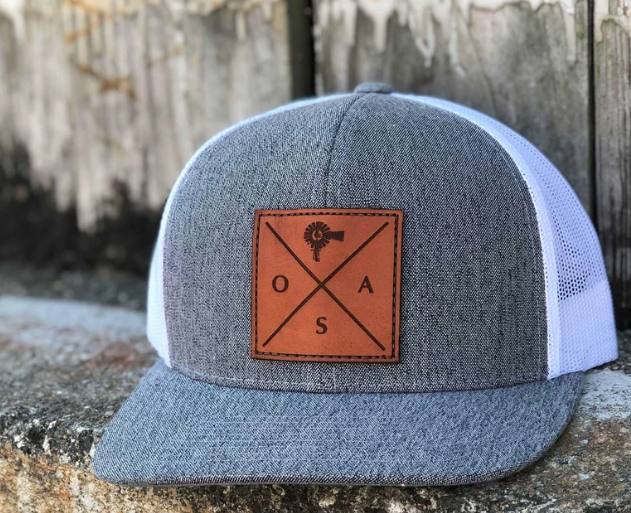 Old South Cross Leather Patch Hat